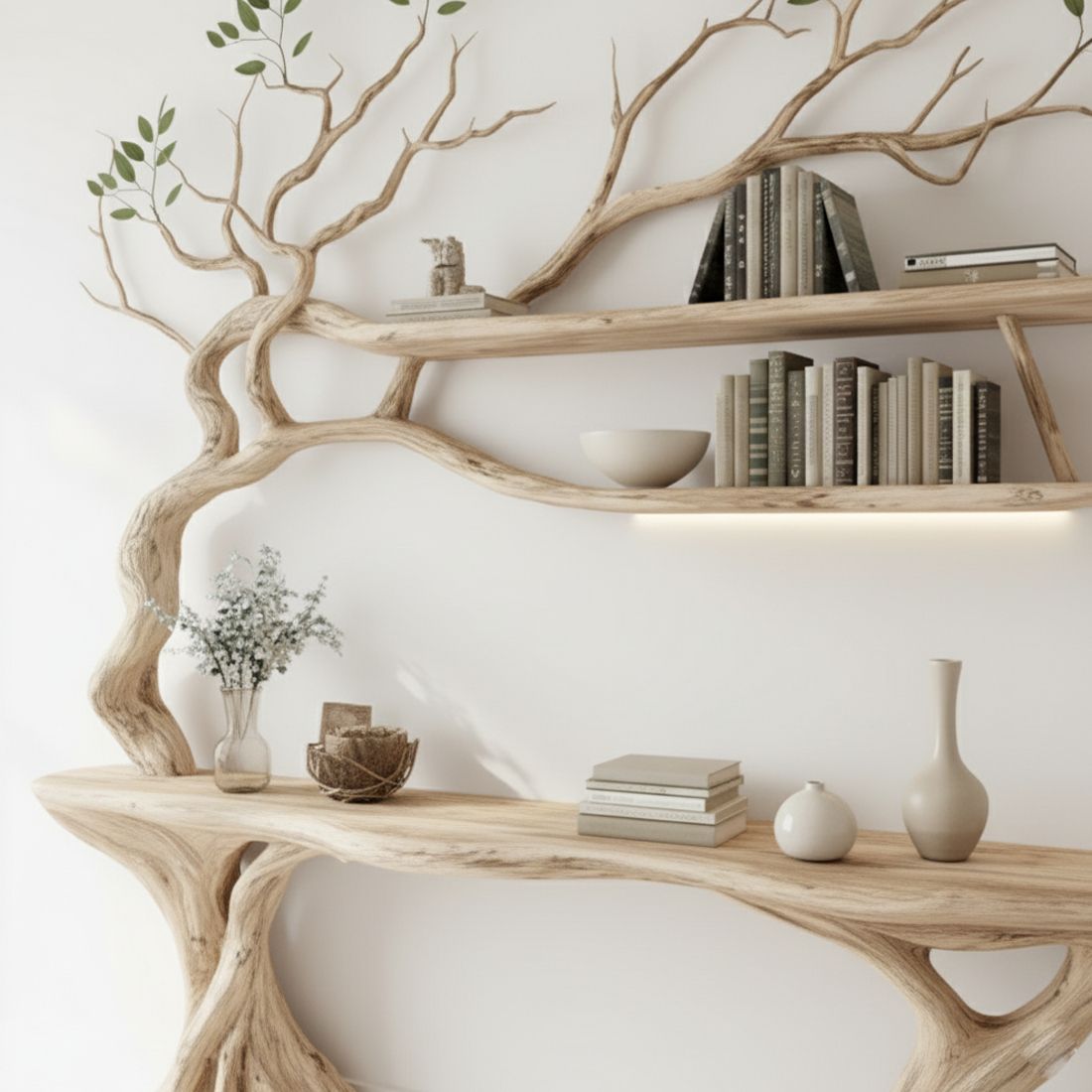 Handcrafted Tree Branch Console Table – Nature-Inspired Entryway Elegance