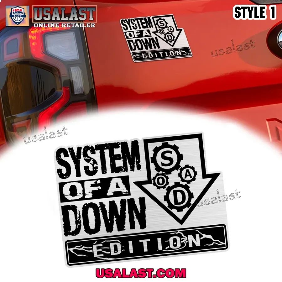 System Of A Down 3D Engraved Car Emblem Badge