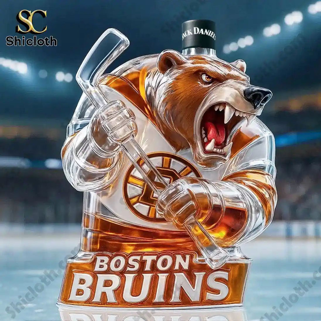 Boston Bruins Blades the Bruin Mascot Whisky Bottle