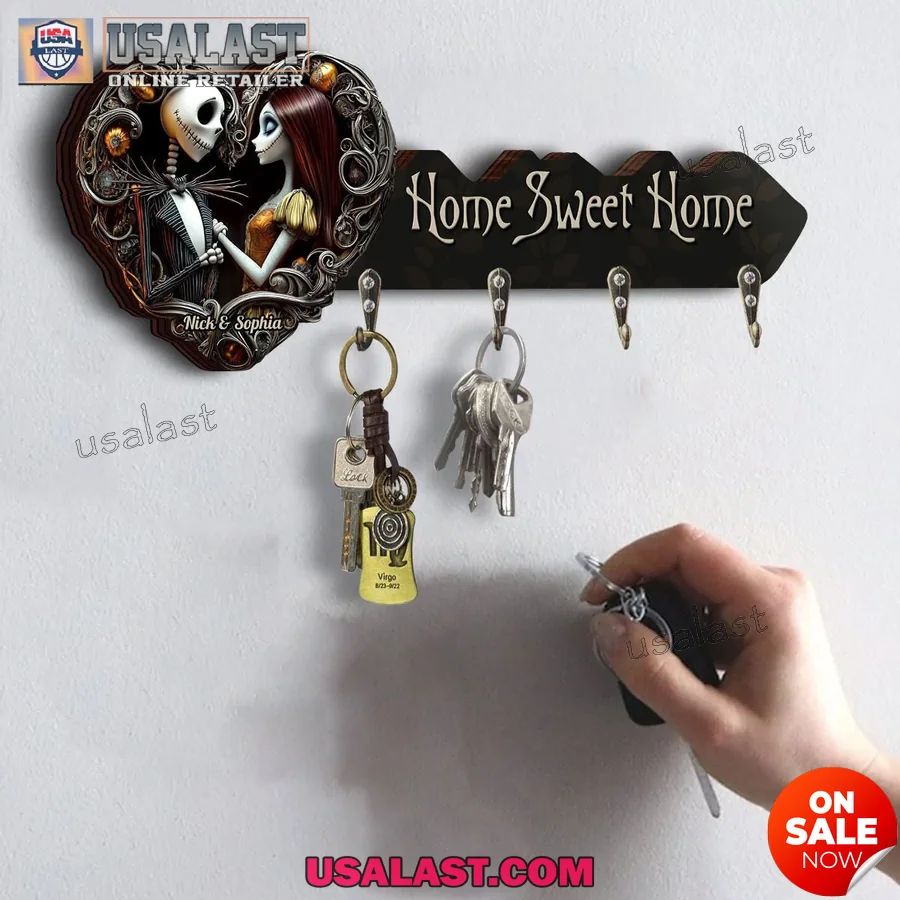 Personalized Jack Skellington Home Sweet Home Key Holder
