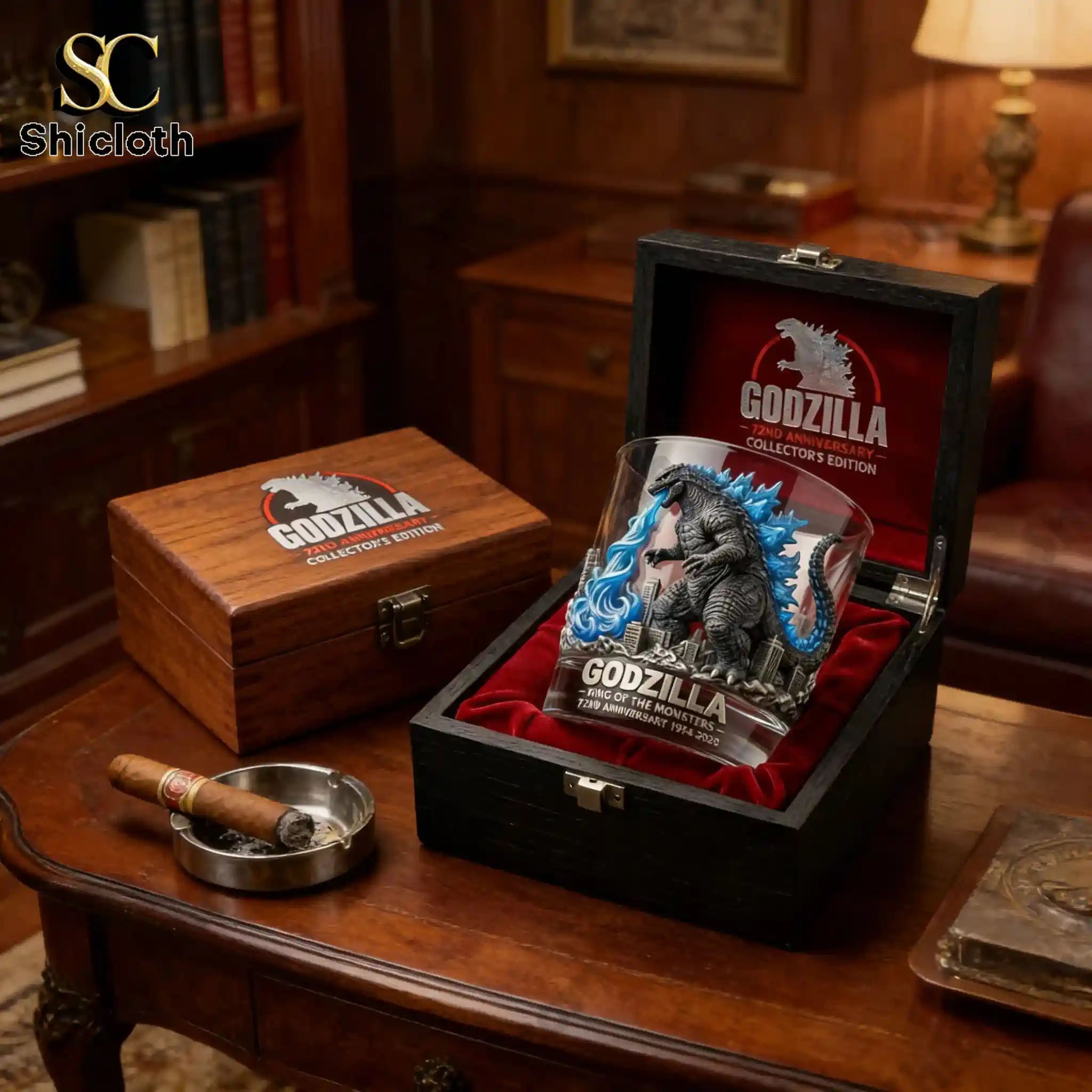 Godzilla 72nd Anniversary Whiskey Glass