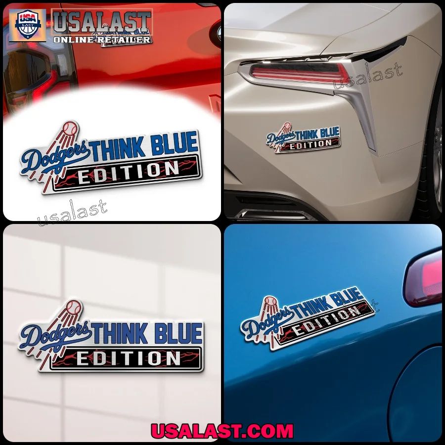 Los Angeles Dodgers Edition Engraved Car Name Badge