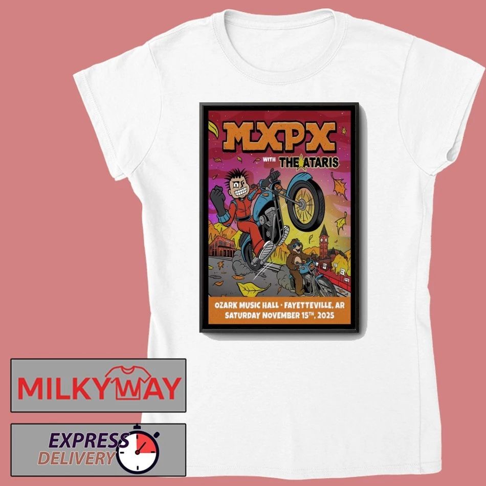 MXPX Ozark Music Hall Fayetteville AR Concert Nov 15 2025 Poster shirt