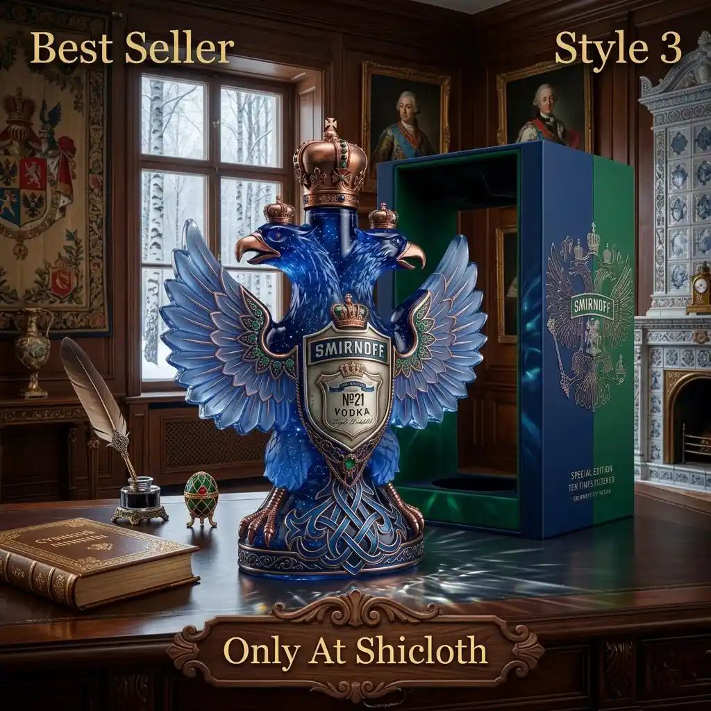 Smirnoff No. 21 Double-Headed Eagle Triple Distilled Special Edition Vodka Bottle