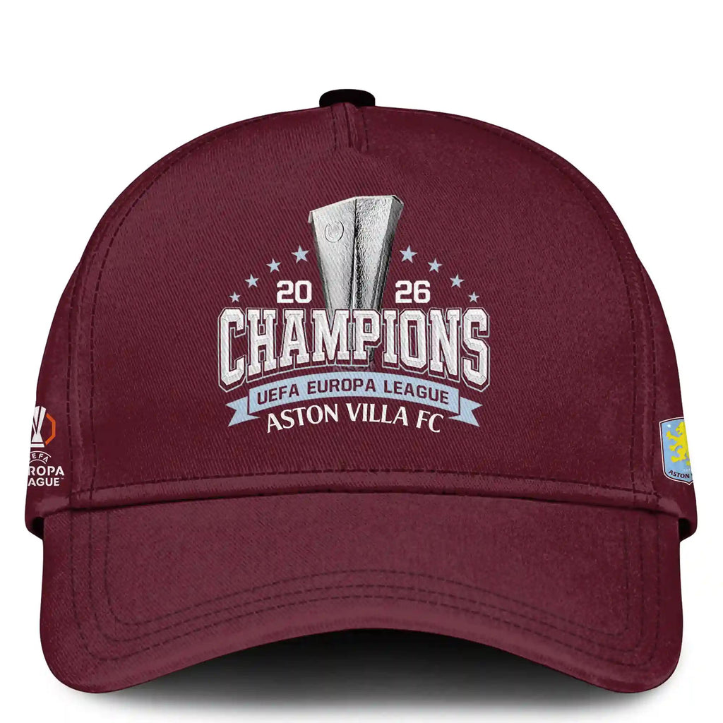 Aston Villa Fc Europa League Champions 2026 Maroon Hat