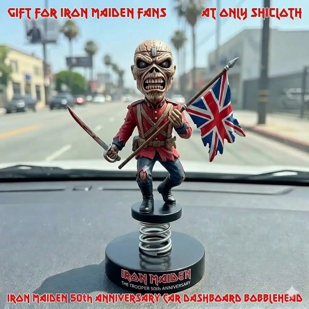 Iron Maiden 50th Anniversary Car Dashboard Bobblehead