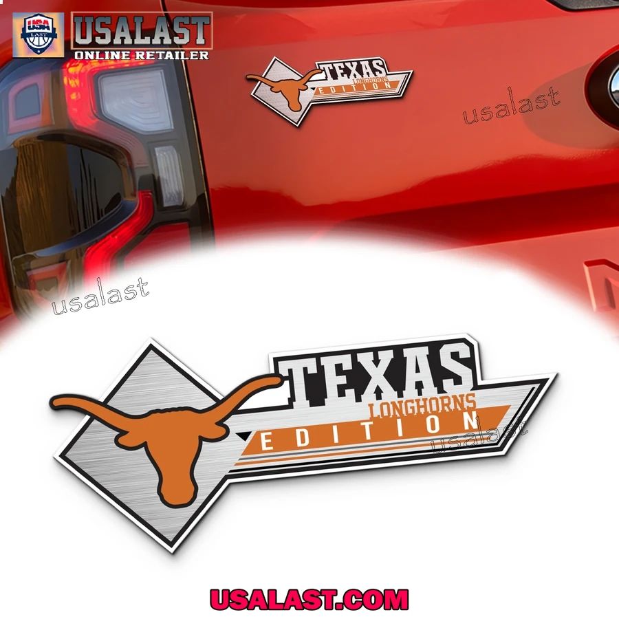 Texas Longhorns Edition 3D Car Badge Sticker