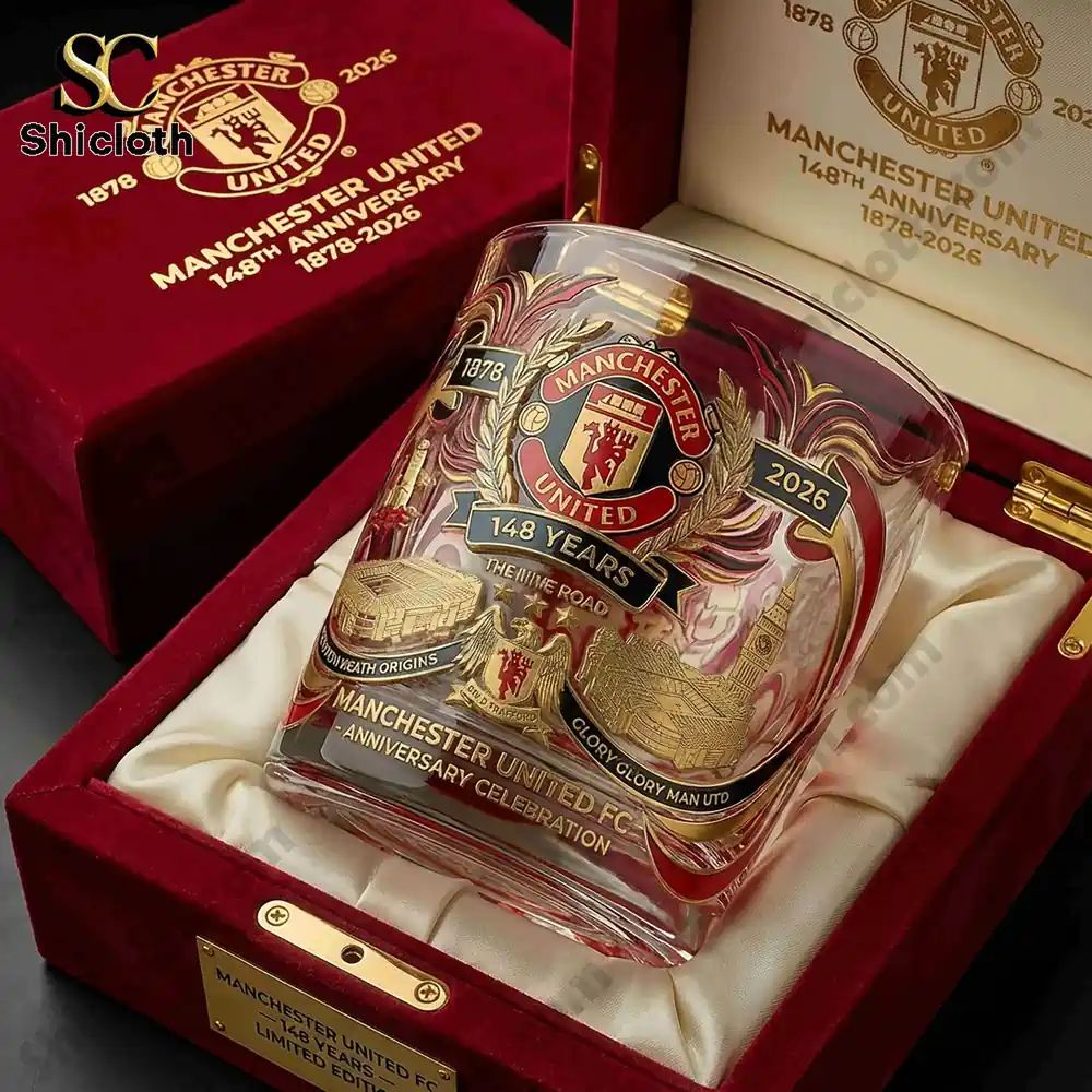 Manchester United FC 148th Anniversary 1878-2026 Whiskey Glass