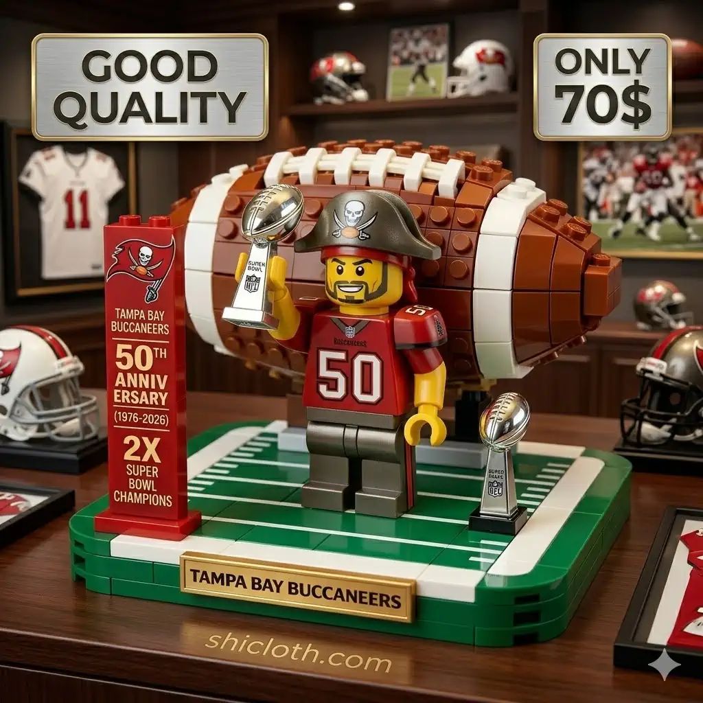 Tampa Bay Buccaneers 50th Anniversary Building Brick Set