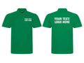 Personalised Polo Shirt Printed Your Text Logo Here Short Sleeve Workwear T Tops