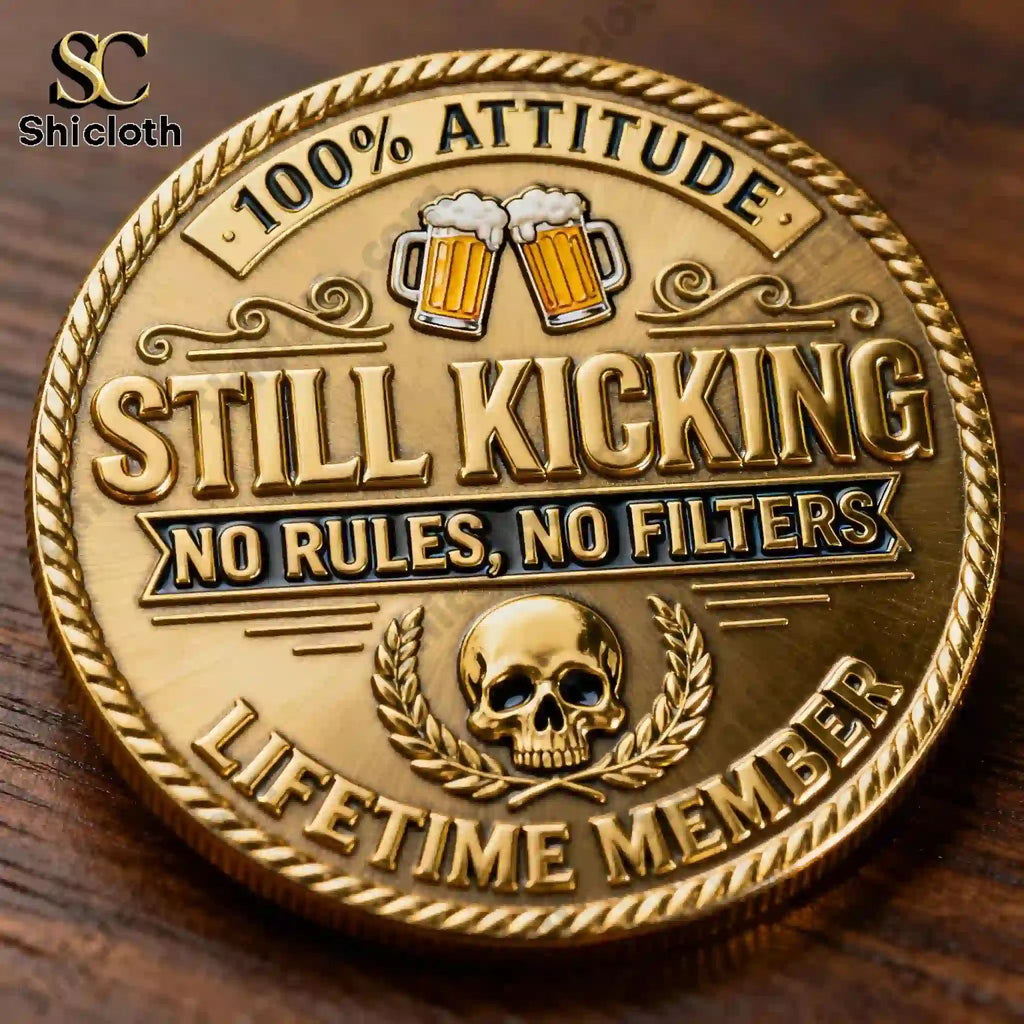 Old Fuckers Club Still Kicking Gold Tone Commemorative Coin