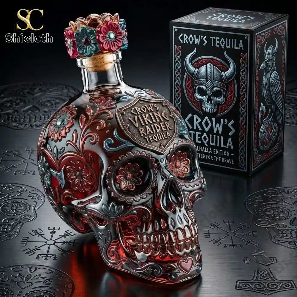 Crow’s Viking Raider Tequila Valhalla Edition Skull Bottle