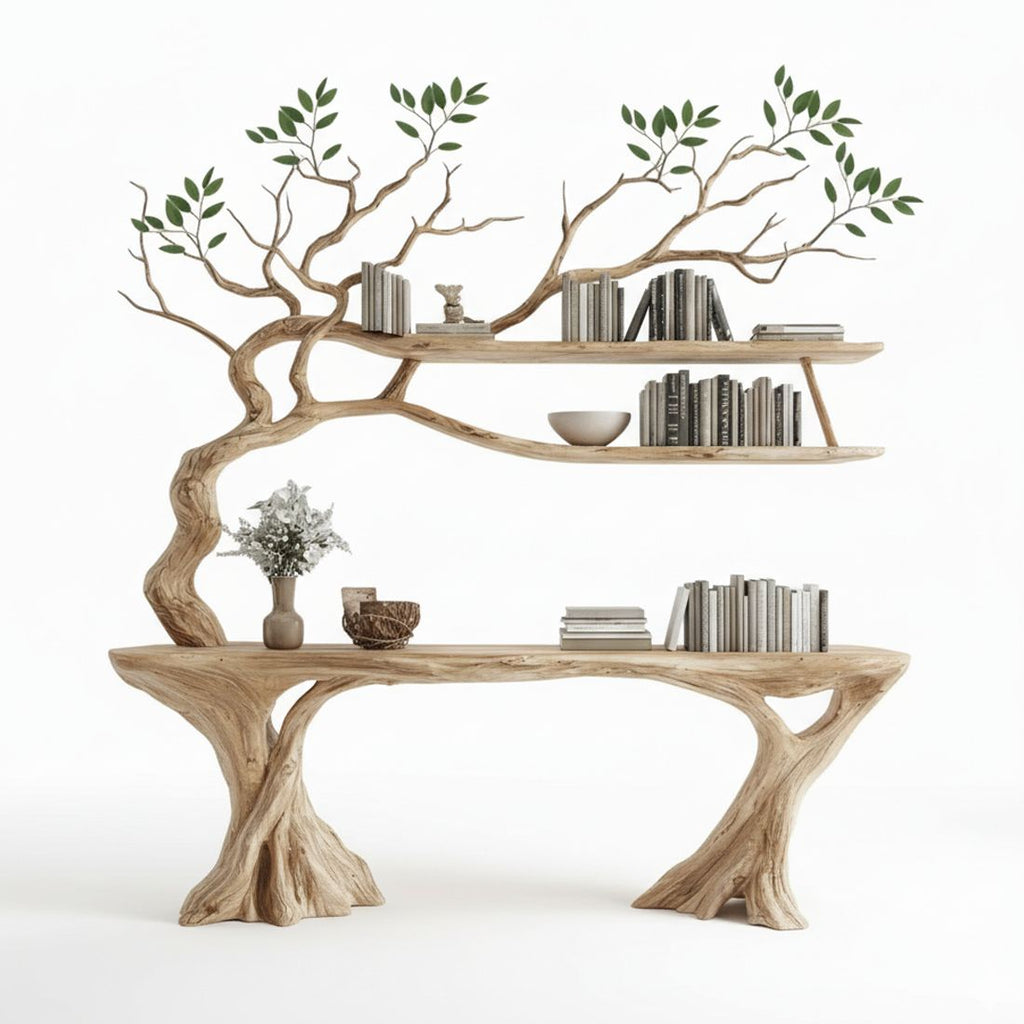 Handcrafted Tree Branch Console Table – Nature-Inspired Entryway Elegance