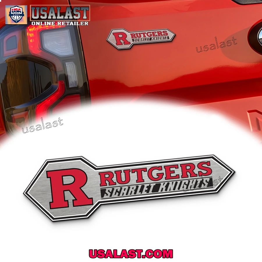 Rutgers Scarlet Knights Edition 3D Car Badge Sticker