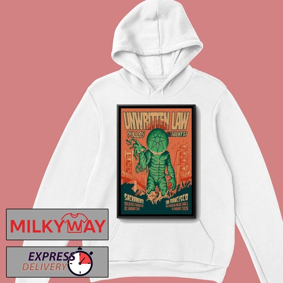Unwritten Law Jan 2 2026 Goldfield Roseville In Roseville CA Poster shirt