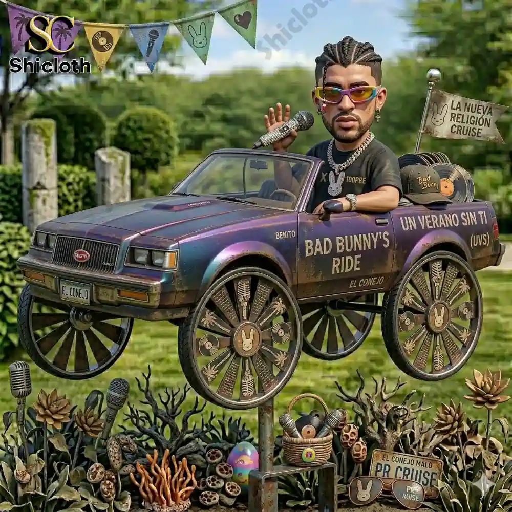 Bad Bunny x Bugatti Chiron Wind Spinner For Garden