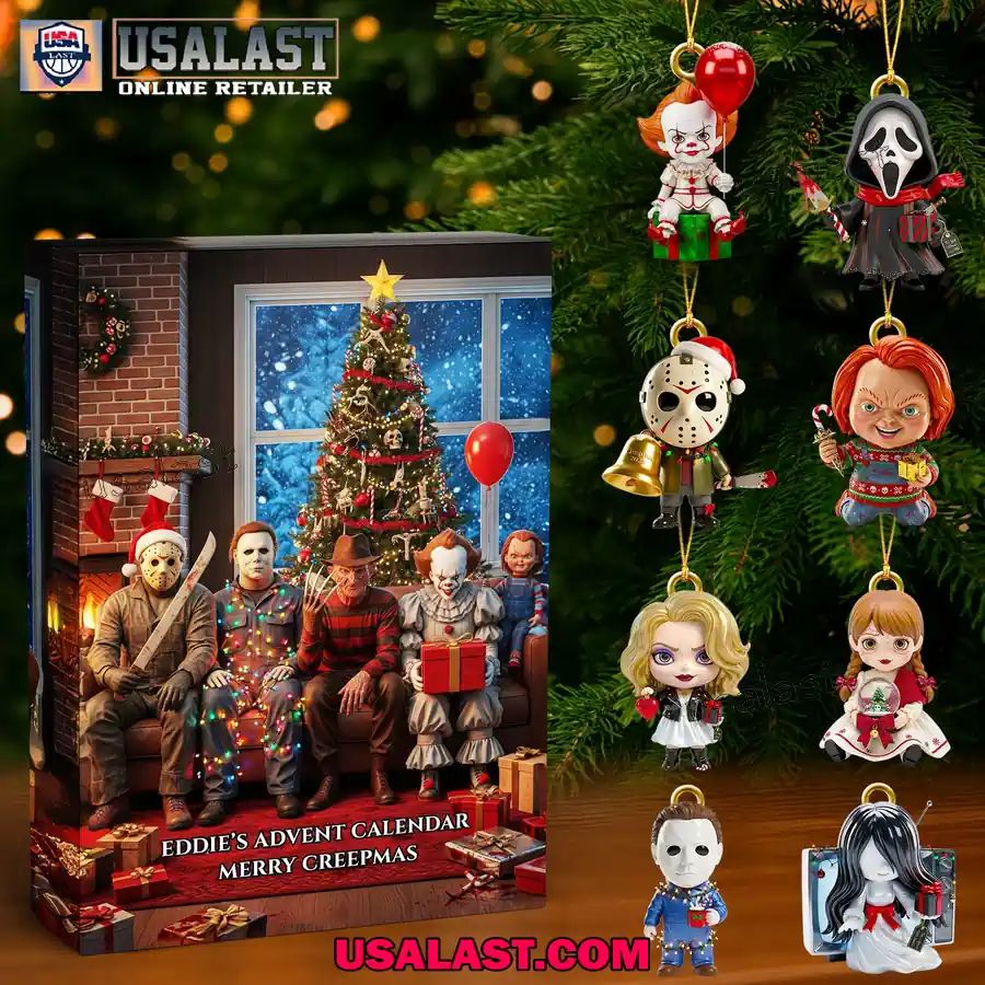 Personalized Horror Characters Advent Calendar Merry Creepmas