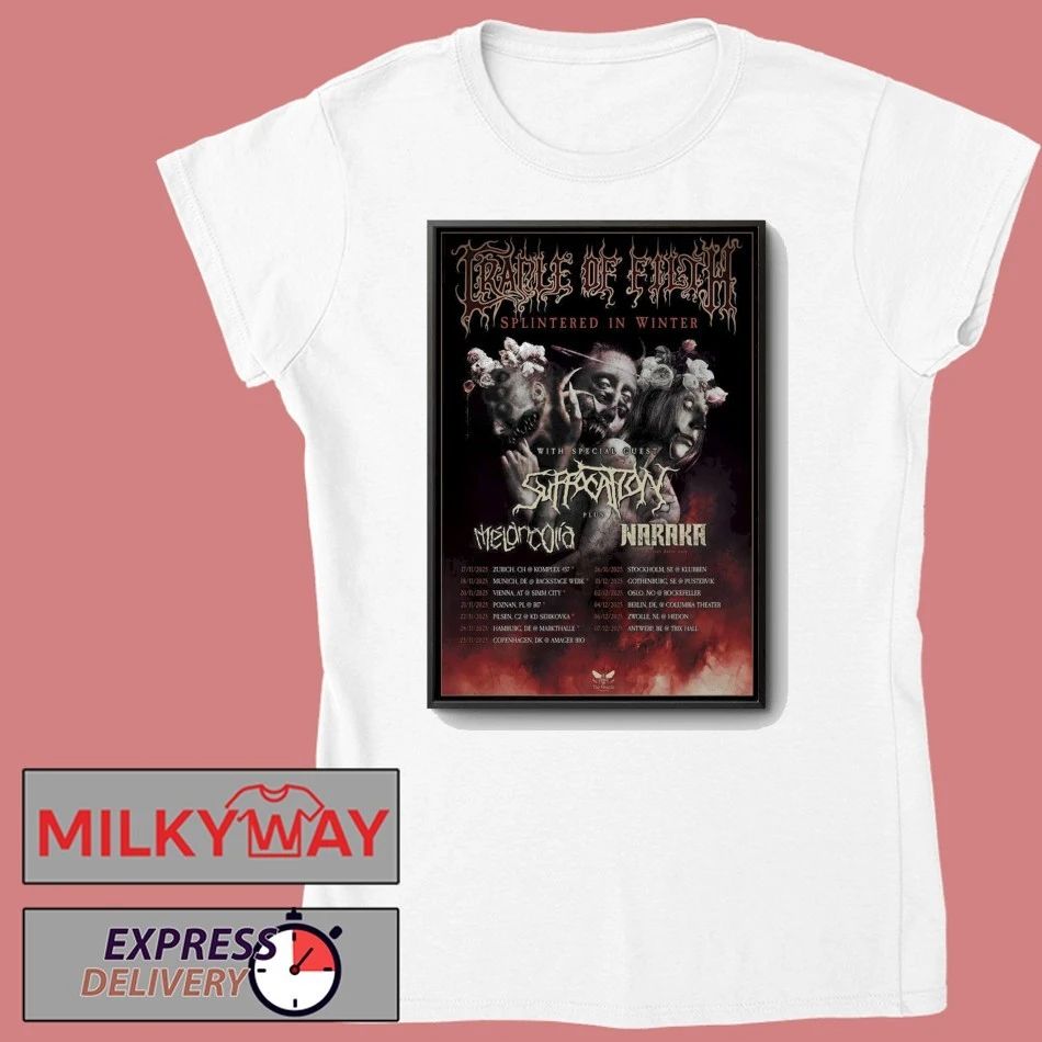 Suffocation Tour Europe in November December 2025 Poster shirt