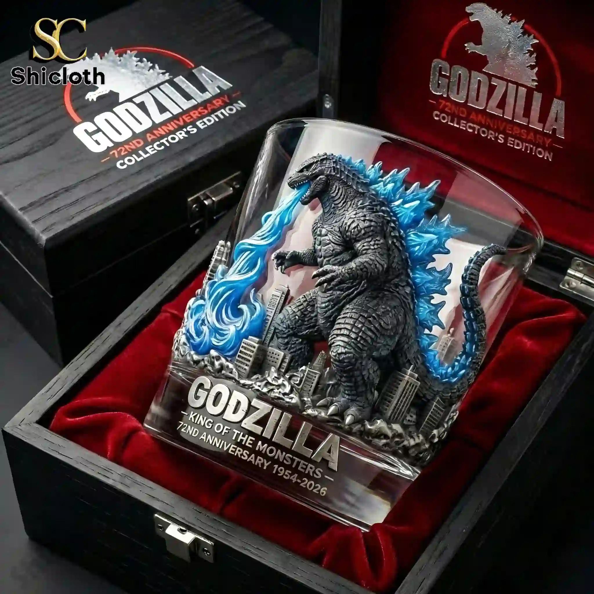 Godzilla 72nd Anniversary Whiskey Glass