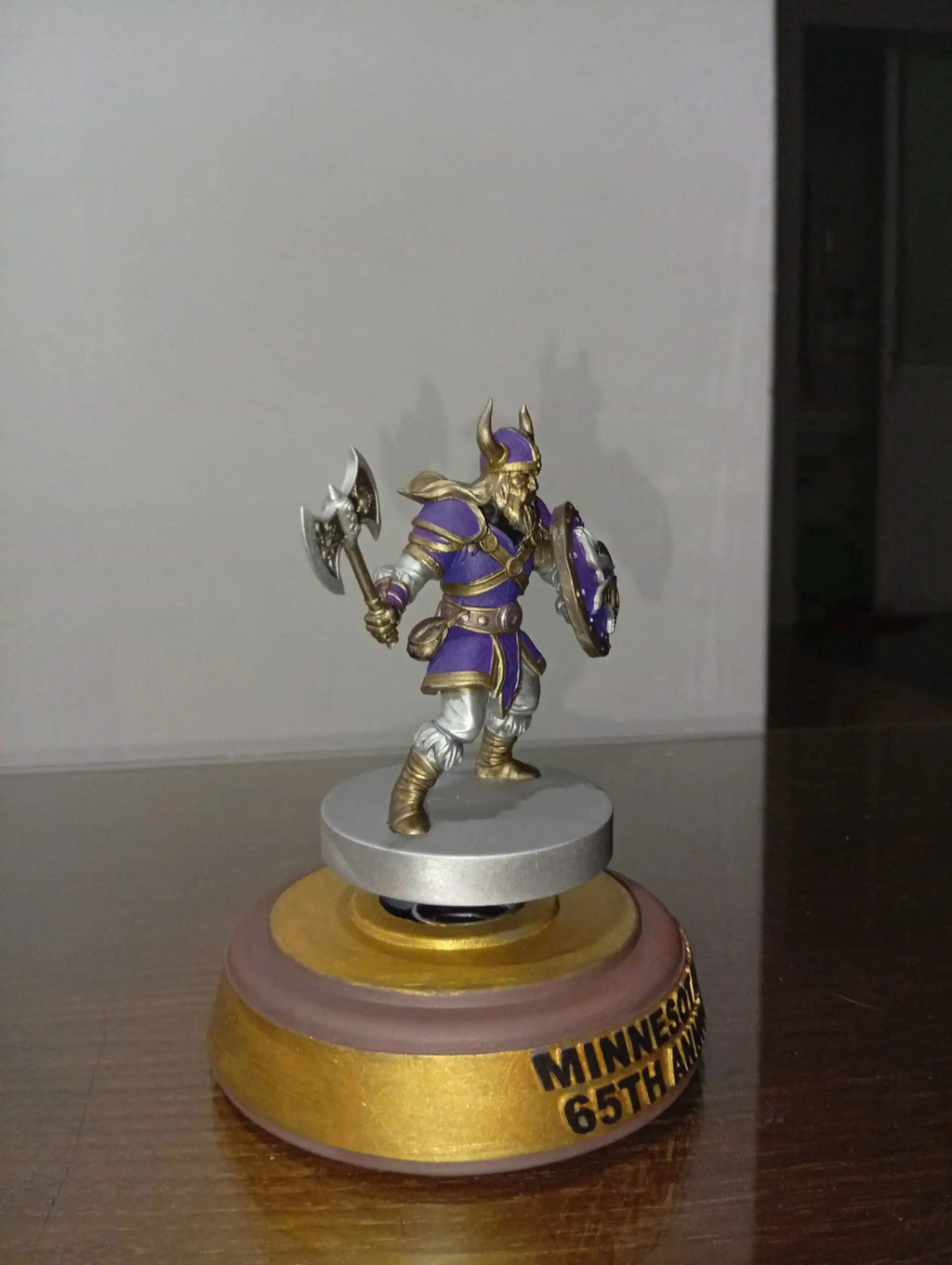Minnesota Vikings 65th Anniversary Decor Car Dashboard Bobblehead