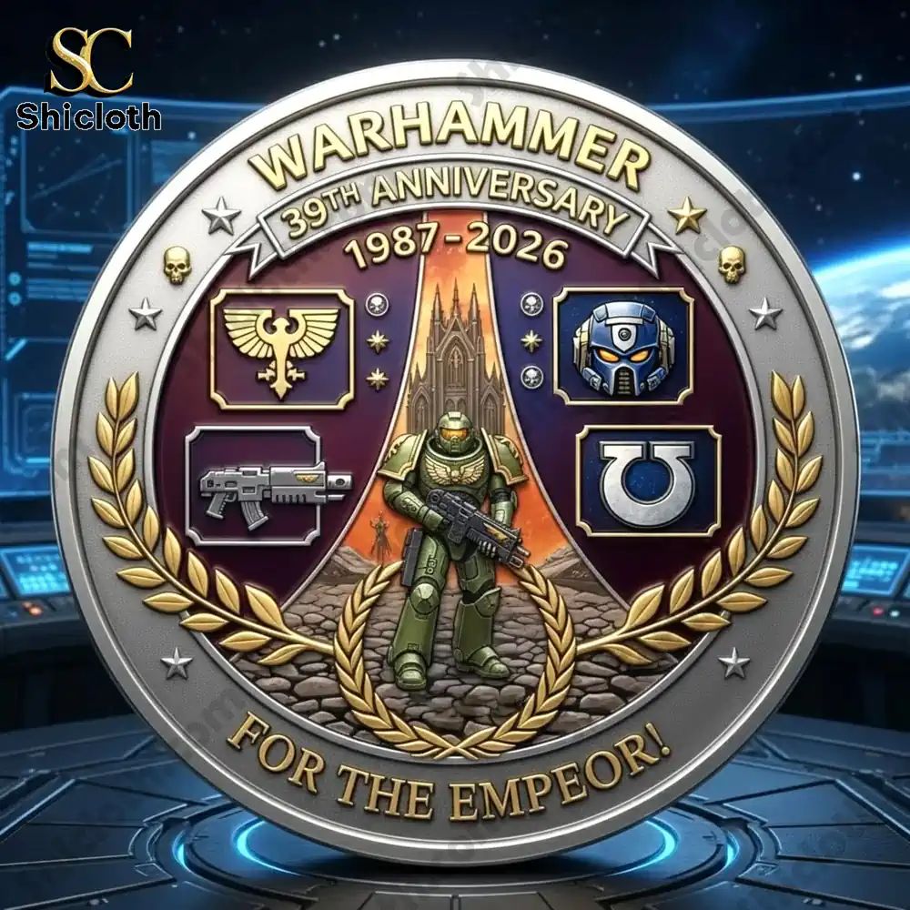 Warhammer 39Th Anniversary 1987-2026 Coin