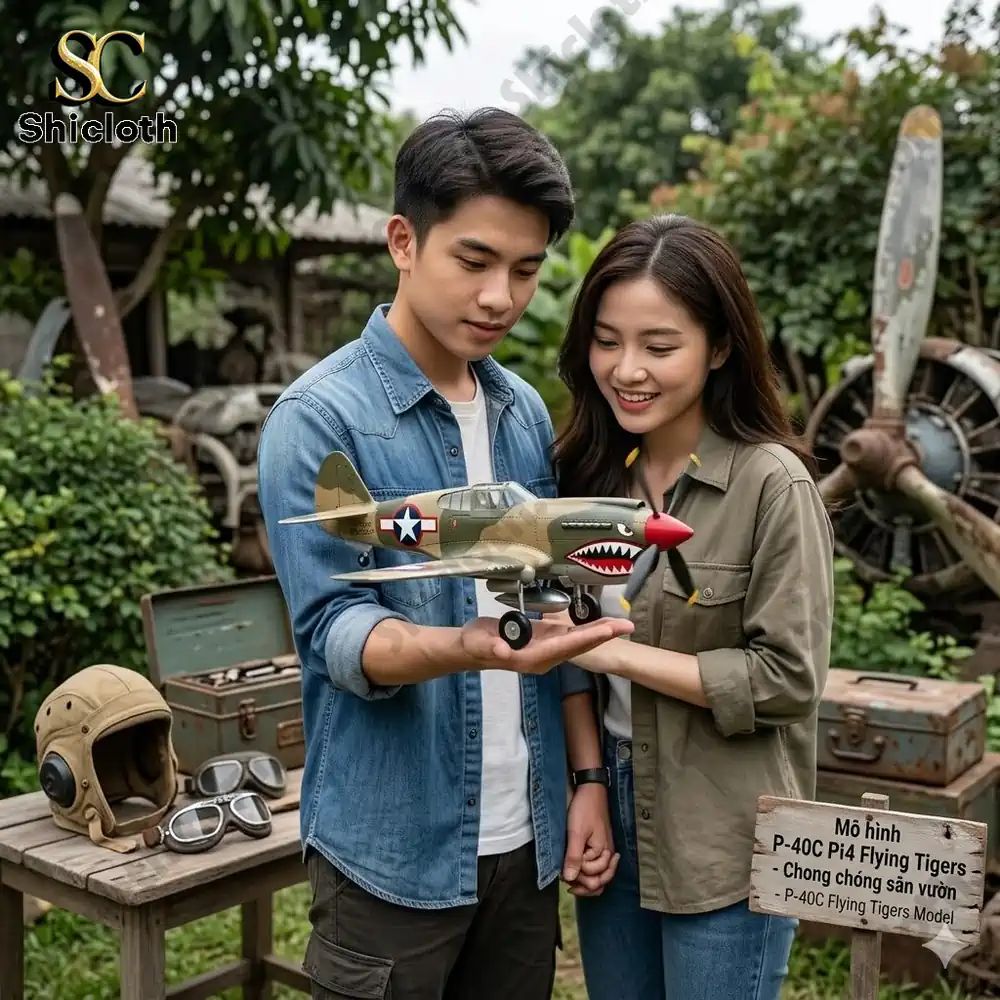 New Shark Mouth Warplane Wind Spinner For Garden
