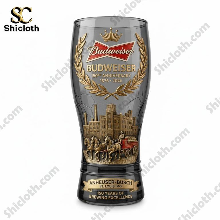 Budweiser 150Th Anniversary Limited Edition 1876 2026 Pilsner Beer Glass