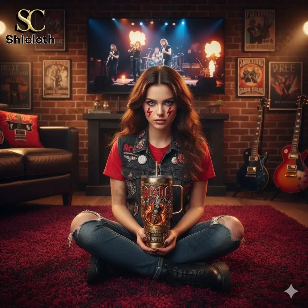 AC DC High Voltage Rock N Roll Yeti Tumbler