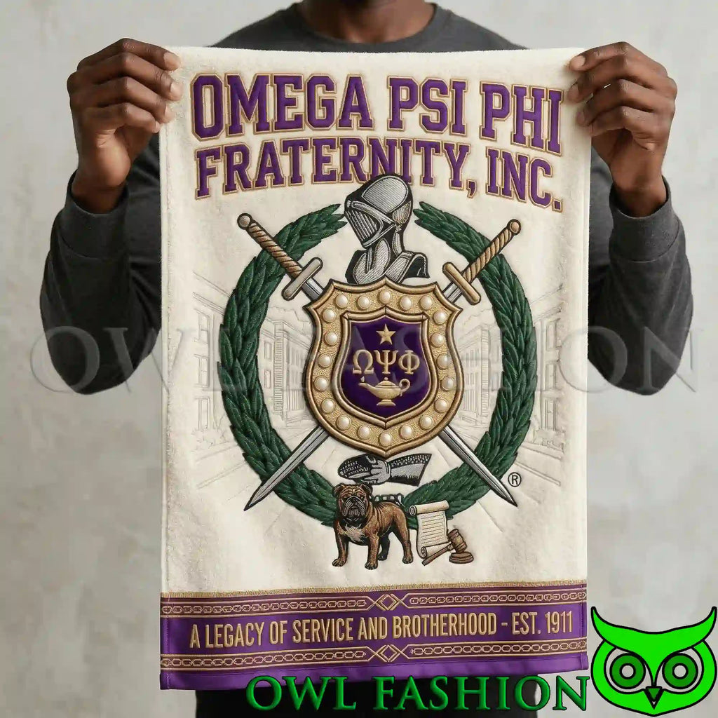 Omega Psi Phi Premium Bath Towels
