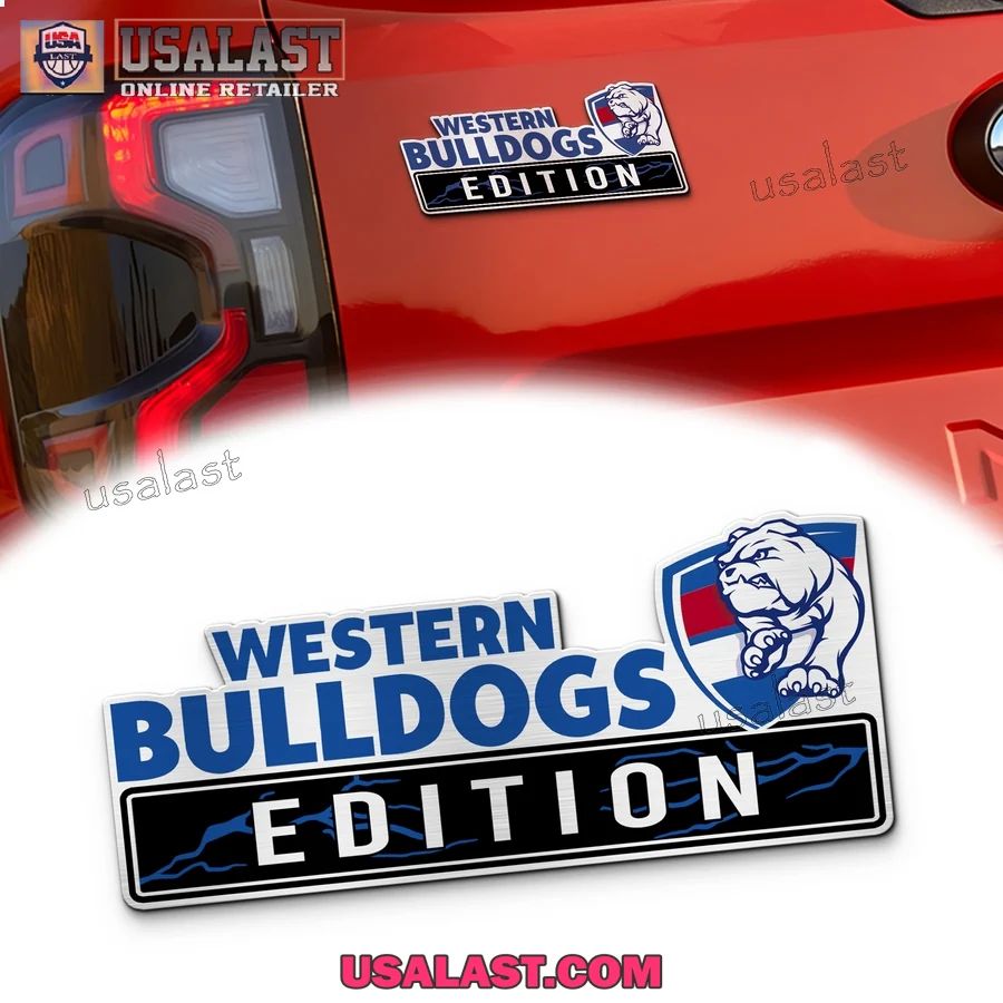 Western Bulldogs Edition Custom 3D Car Badge Sticker