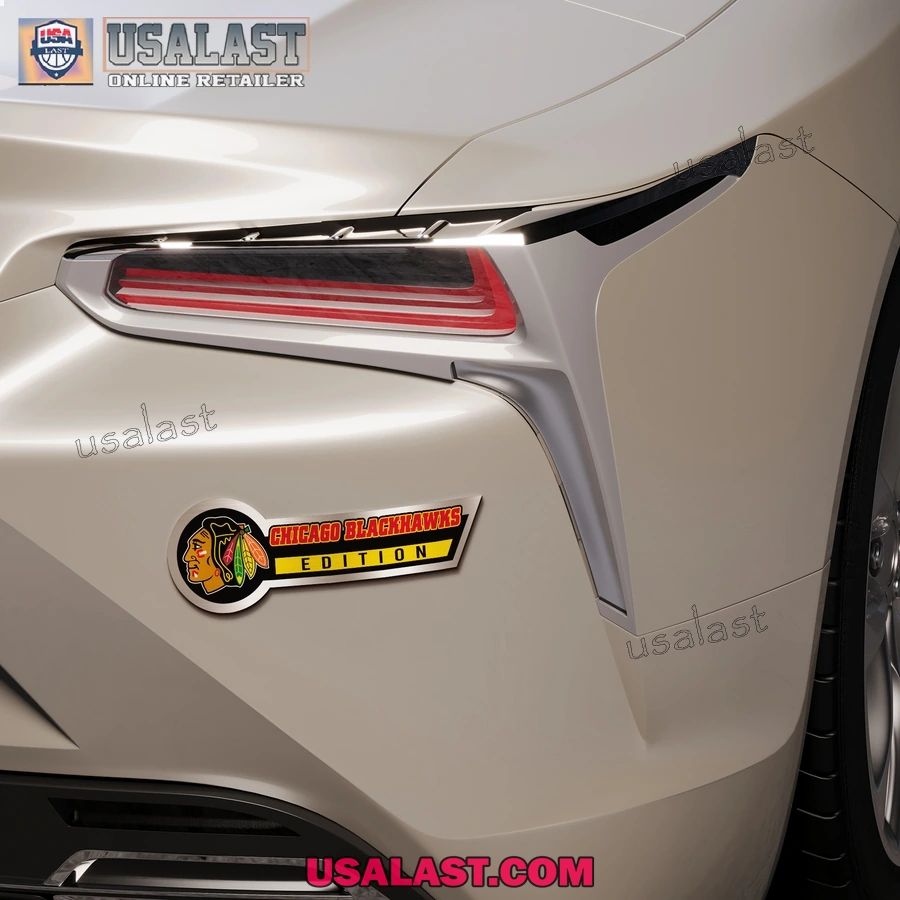 Chicago Blackhawks Edition 3D Engraved Car Name Emblem