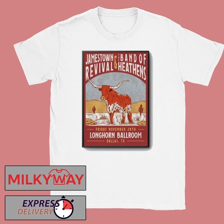 Jamestown Revival And The Band Of Heathens Tour Dallas TX On Nov 28 2025 Poster shirt