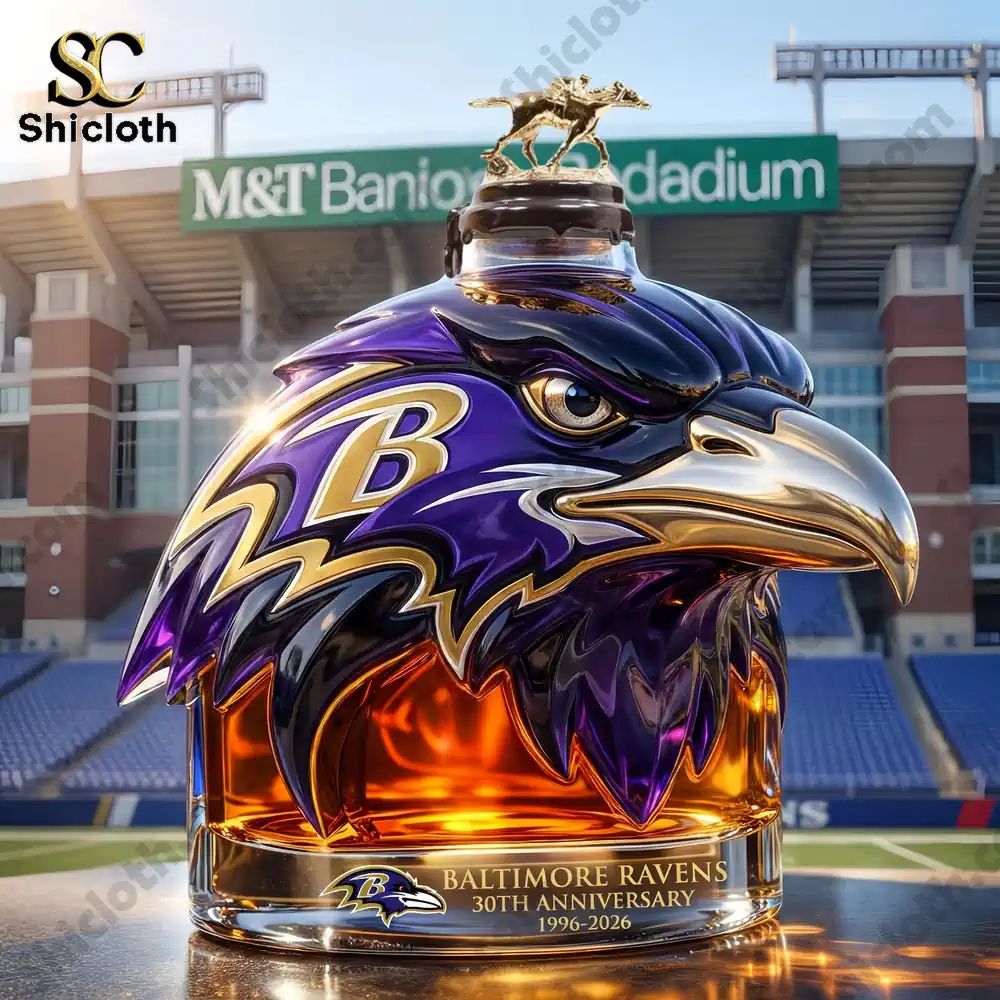 Baltimore Ravens 30th Anniversary Commemorative Crown Royal Bottle