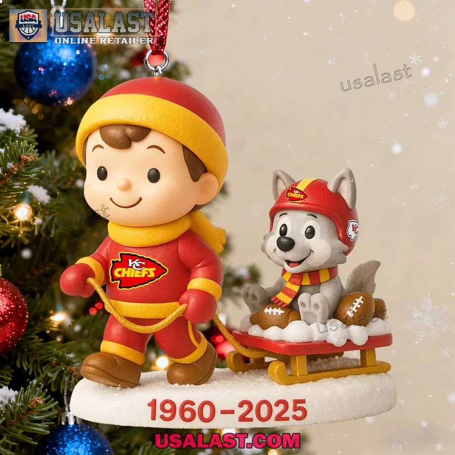 Kansas City Chiefs Holiday Keepsake 1960-2025 Christmas Ornament