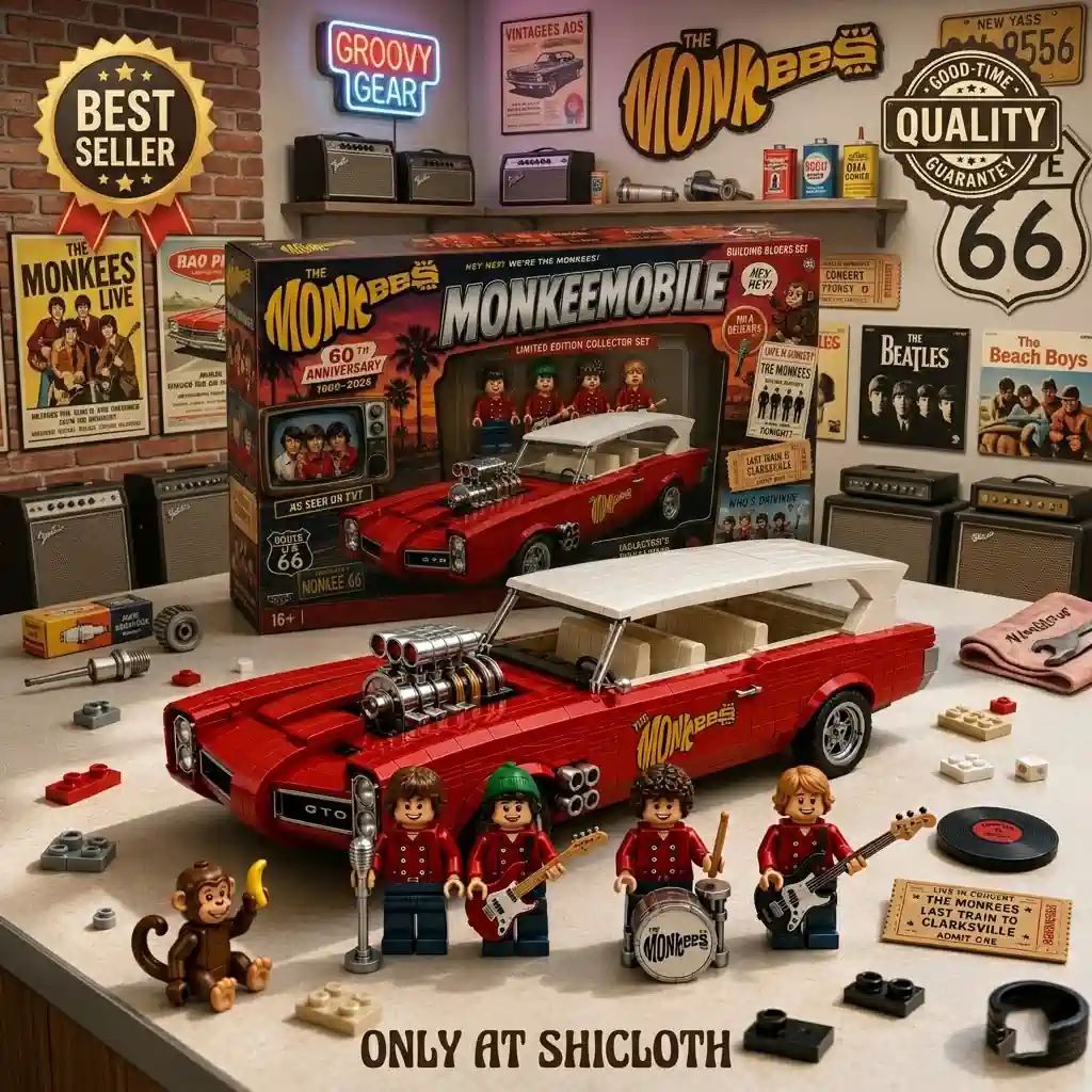 The Monkees Monkeemobile 60th Anniversary Collector Building Brick Set