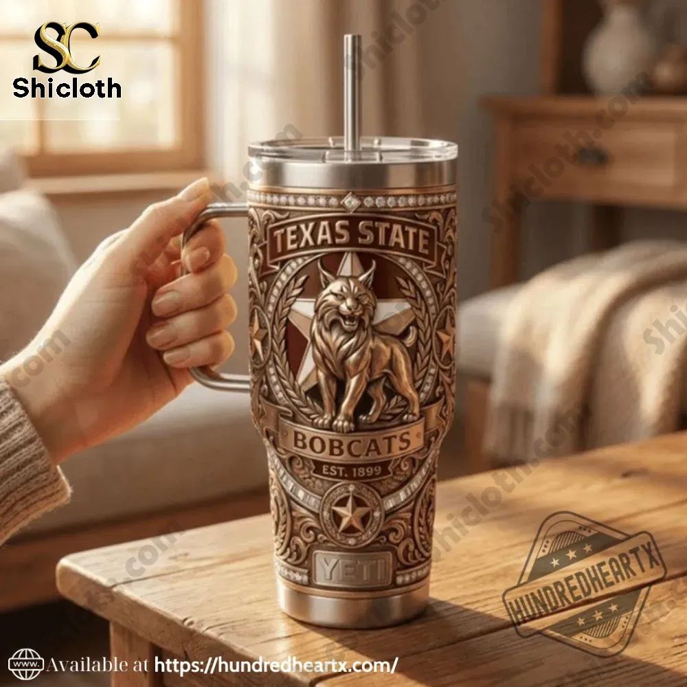 Texas State Bobcats Est 1899 40Oz Tumbler