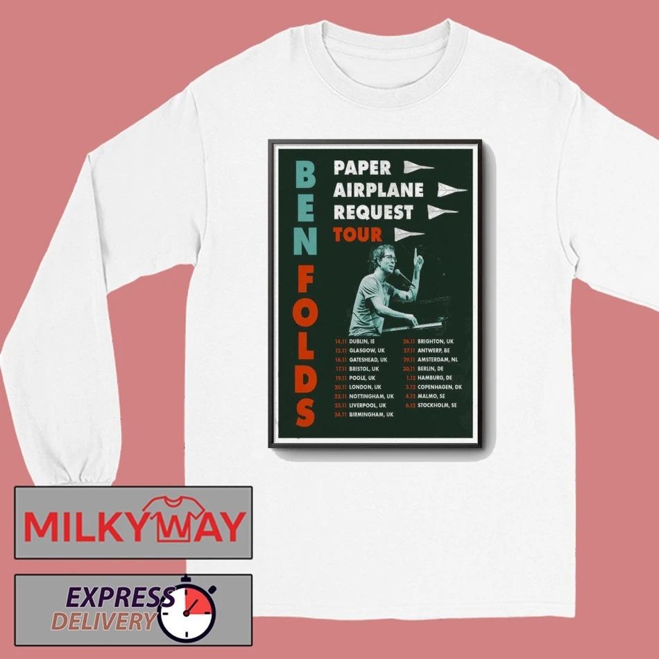 Ben Folds 2025 Paper Airplane Request Shows Poster shirt