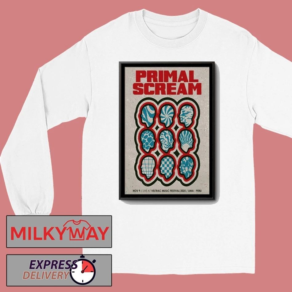 Primal Scream Lima Peru Show Poster shirt