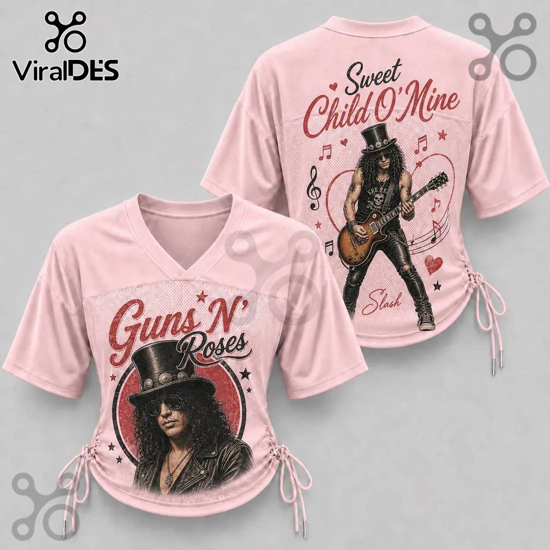 Guns N Roses Sweet Child O Mine Pink Lace-Up Jersey