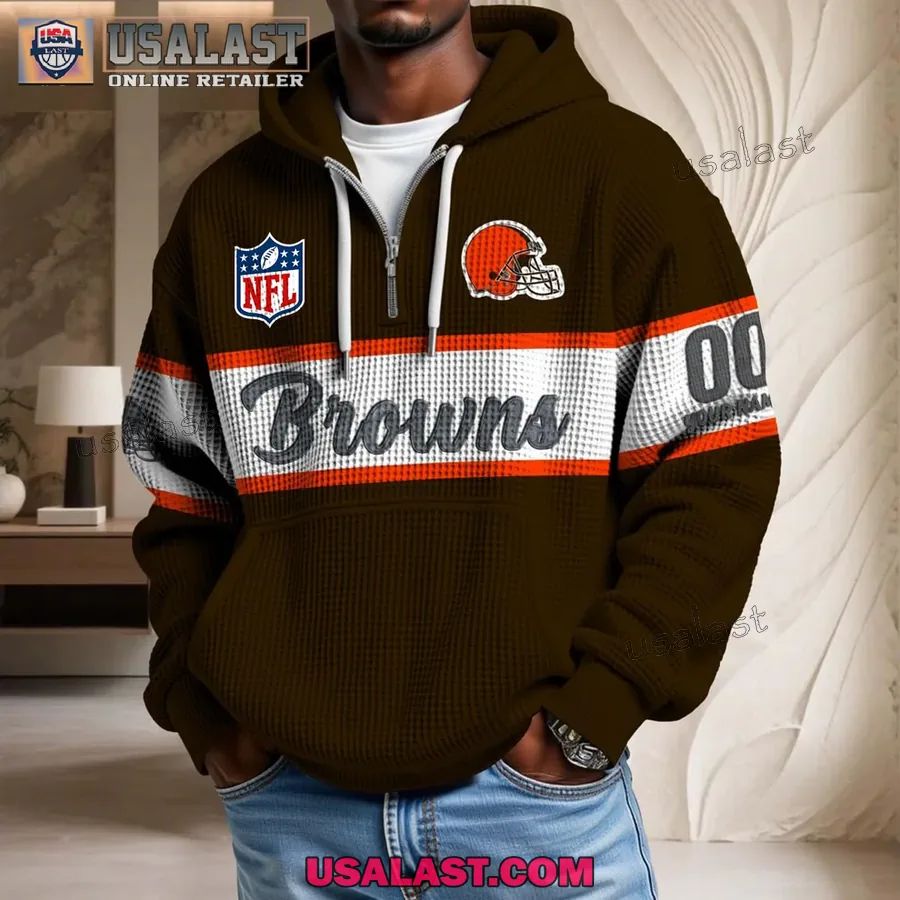 Cleveland Browns Waffle Half Zip Hoodie