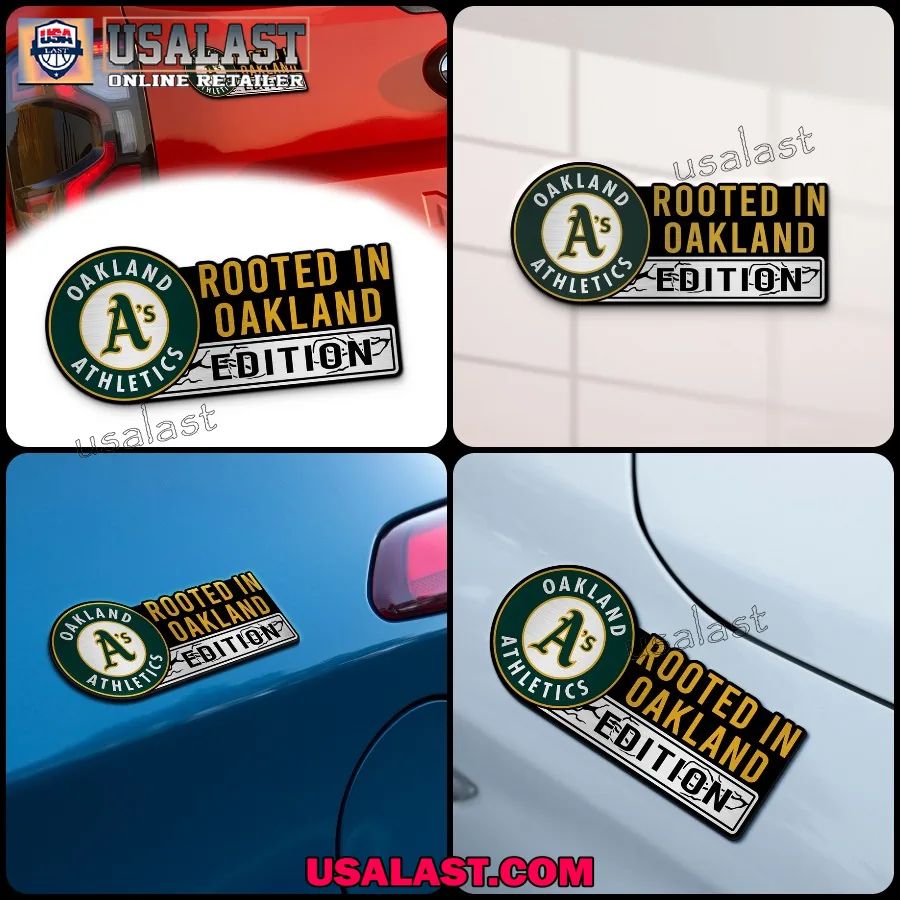 Athletics MLB Edition Engraved Car Name Badge