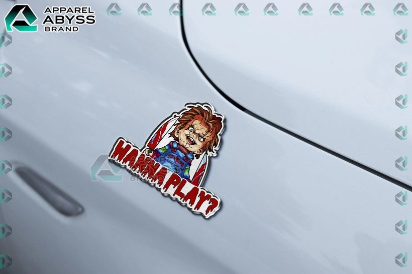 Chucky Doll Edition 3D Car Name Emblem Sticker