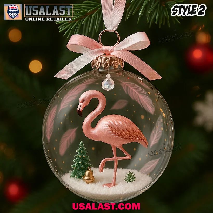 Flamingo Christmas Ornaments 2025