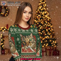 Marlboro Smoking Cat Green Christmas Ugly Sweater