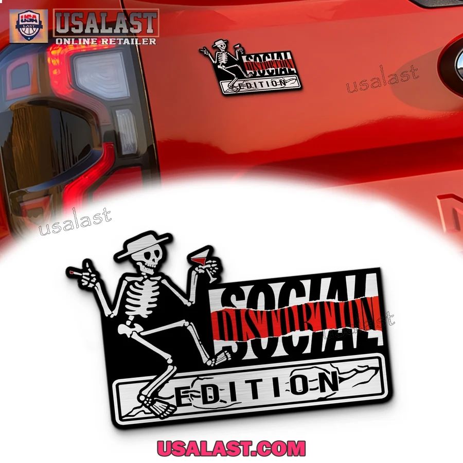 Social Distortion Rock Edition Custom 3D Car Badge Sticker