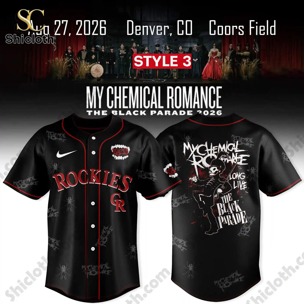 Colorado Rockies x My Chemical Romance The Black Parade 2026 Jersey