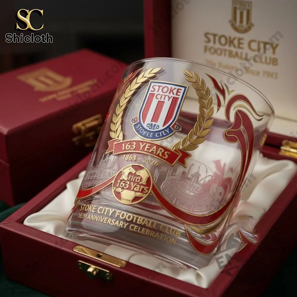 Stoke City Fc 163Rd Anniversary Whiskey Glass