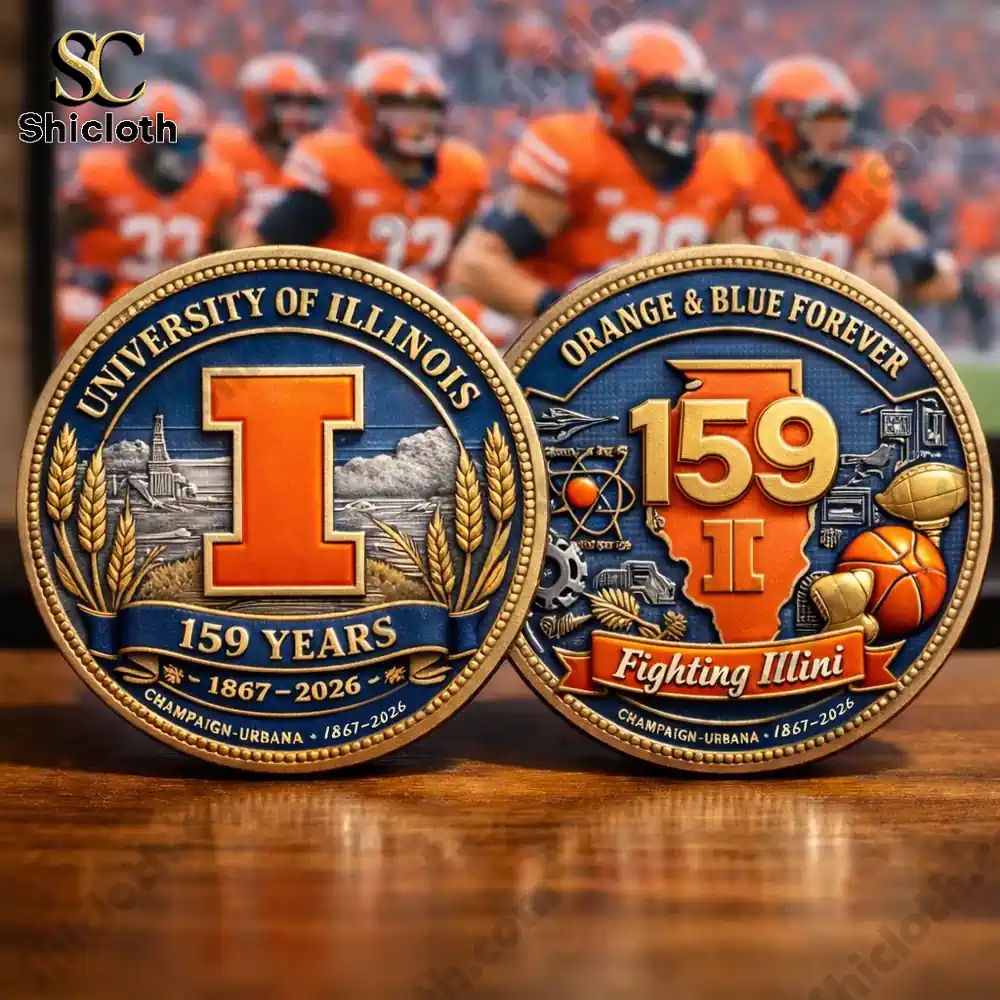 University of Illinois Fighting Illini 159th Anniversary Challenge Coin