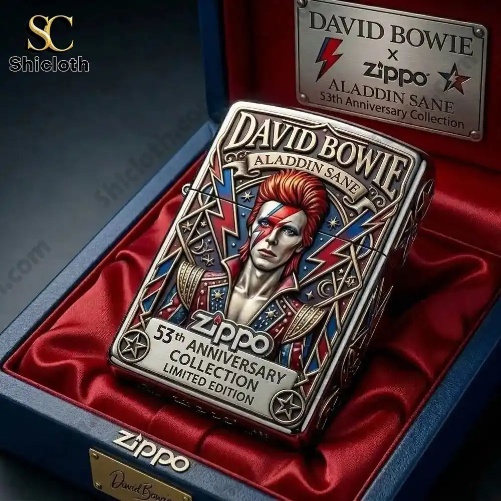 David Bowie Aladdin Sane 53rd Anniversary 3D Zippo Lighter