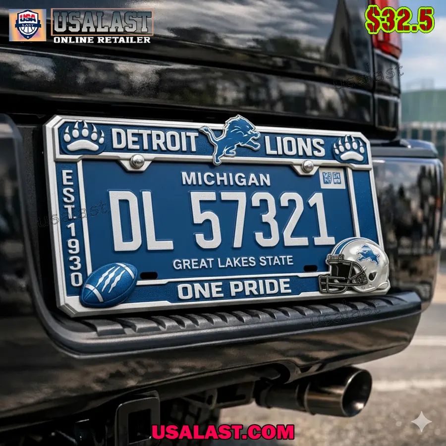 Detroit Lions Limited Edition License Plate Frame